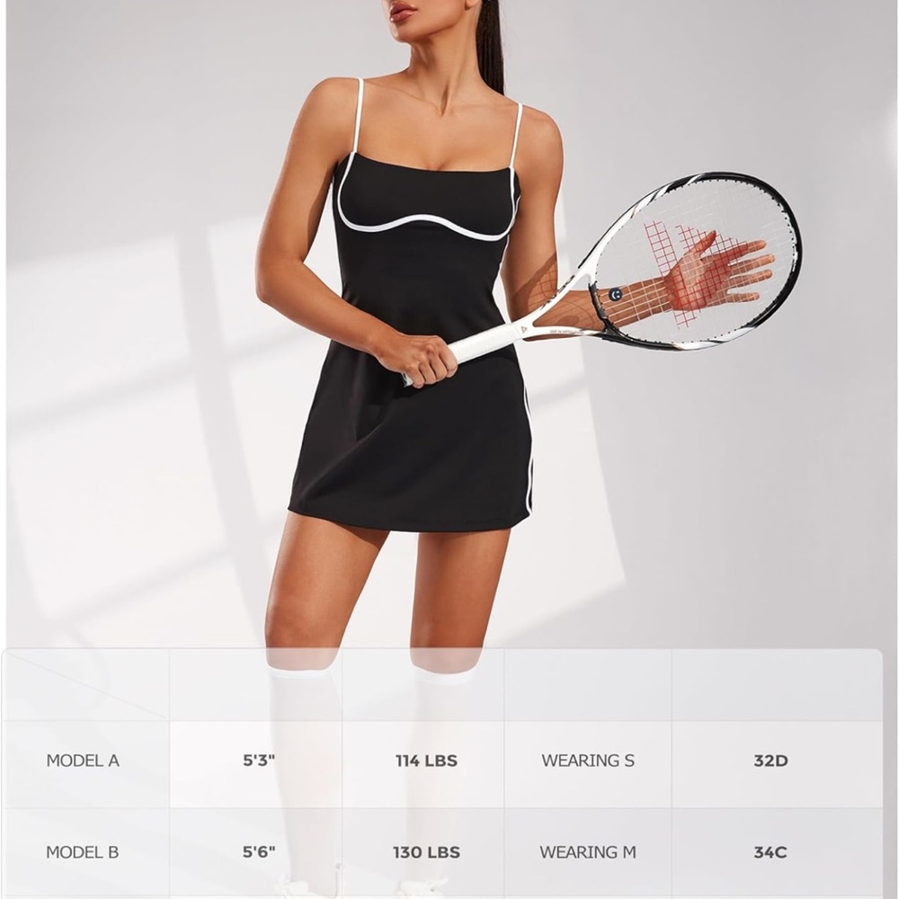 NWT black and white tennis dress - Picture 5 of 5